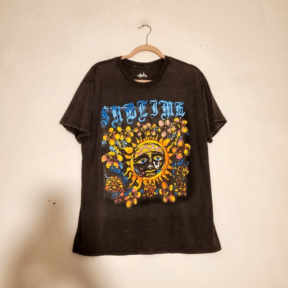 Source Unknown Tops - PH Phluid Project Sublime Tshirt Cotton Tee Distressed Size Large Unisex NWOT‎